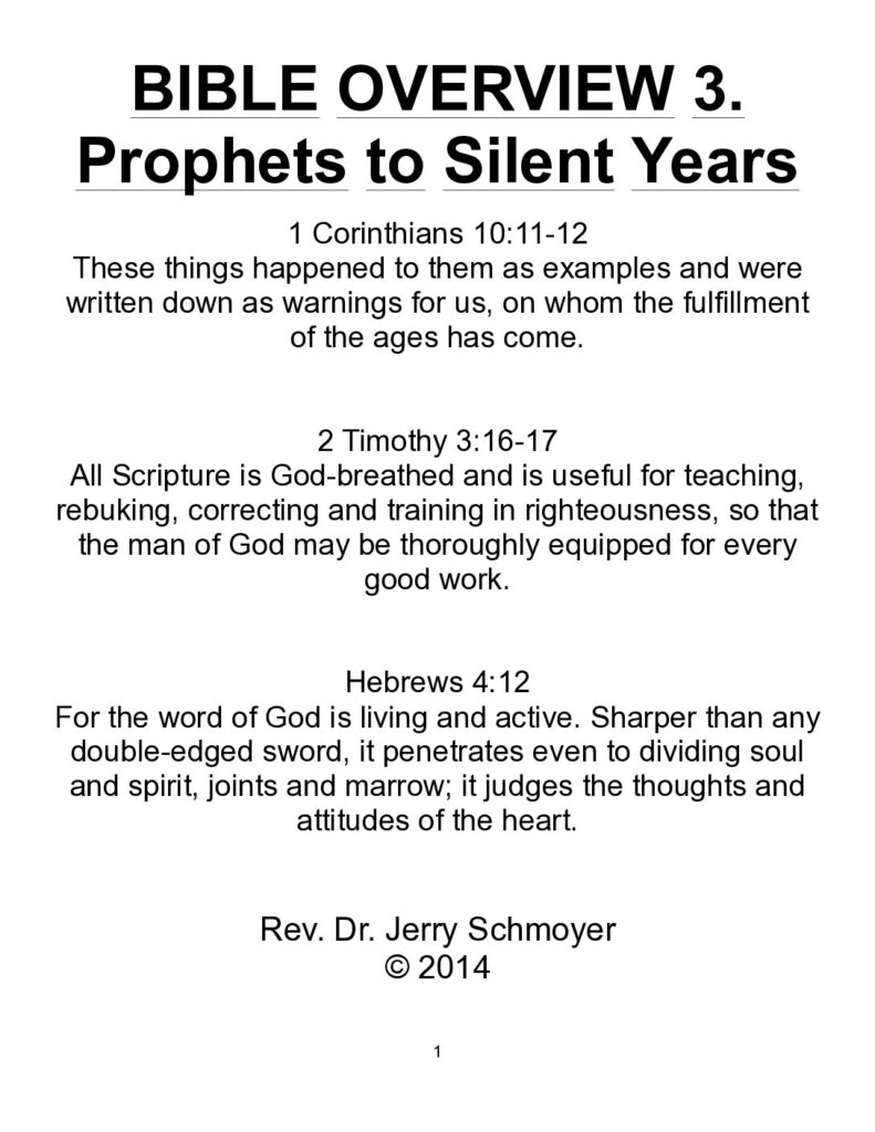 thumbnail of Bible Overview 3 Prophets to Silent Years