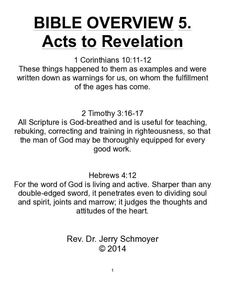 thumbnail of Bible Overview 5 Acts t Revelation