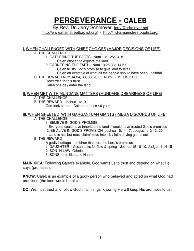 thumbnail of Caleb perseverance