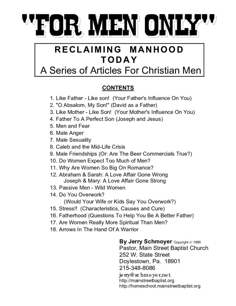 thumbnail of For Men Only articles