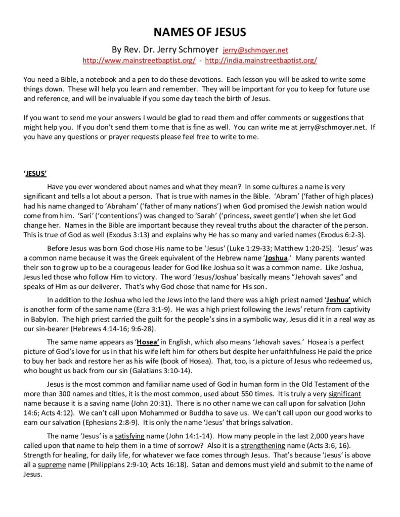 thumbnail of Names of Jesus