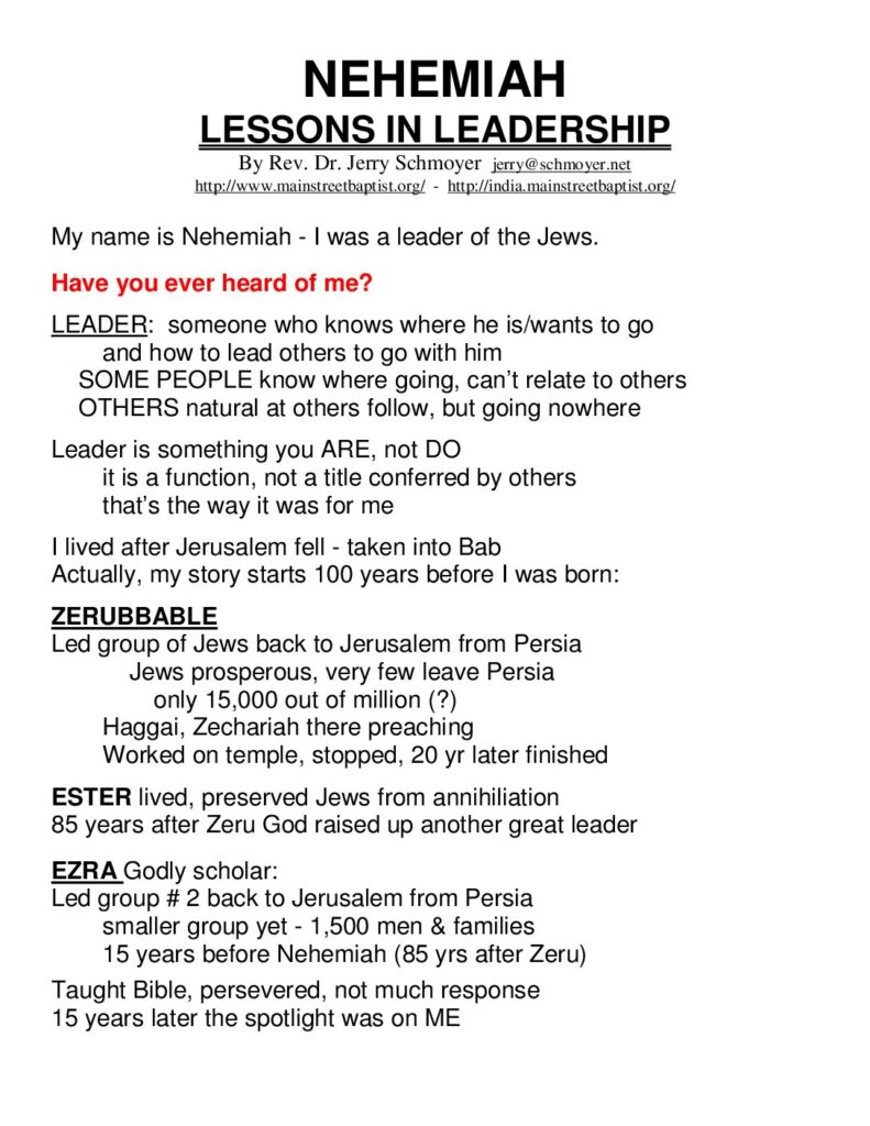 thumbnail of Nehemiah, Leadership