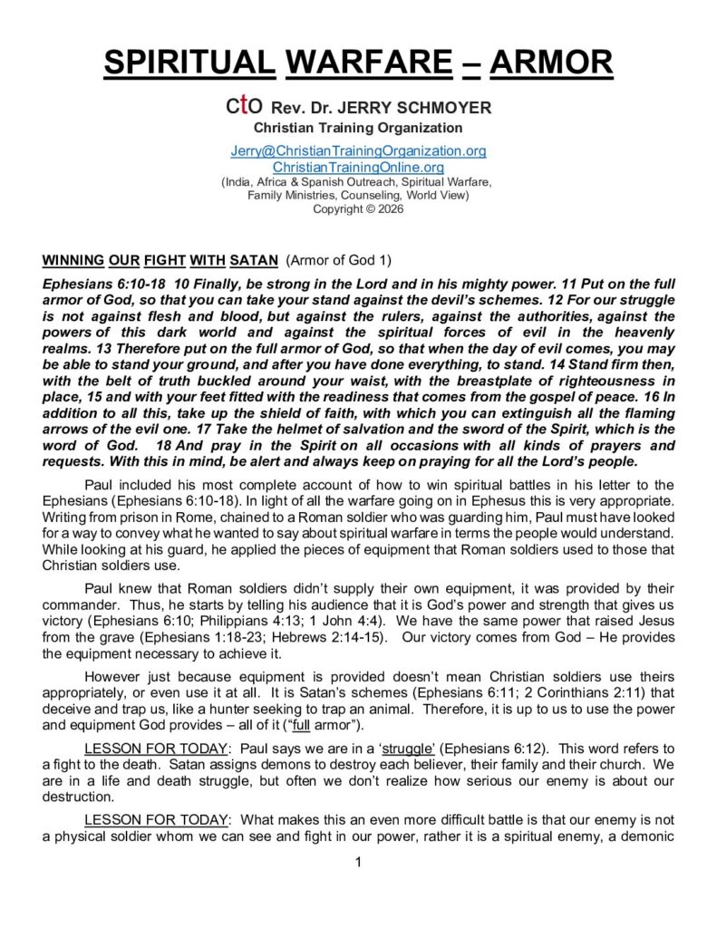 thumbnail of Spiritual Warfare – Armor (Eph 6) blogs