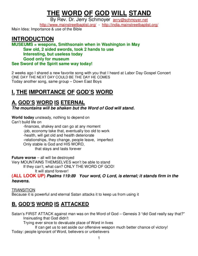 thumbnail of Word of God specifics